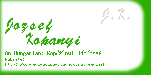 jozsef kopanyi business card